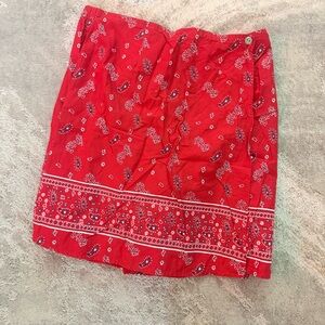 Red Paisley Women's Skort